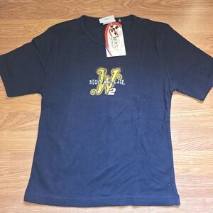 Chase Authentics Rusty Wallace 2 Women's Shirt Navy Vintage NWT Crew Neck NASCAR